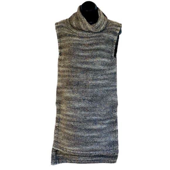 Massimo Dutti Alpaca Blend Sleeveless Turtleneck Tunic Sweater Sz S NWOT - Picture 1 of 12